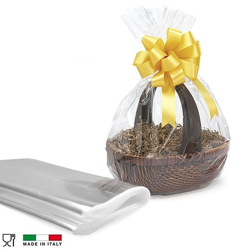 [25, 50 o 100] Fogli Cellophane Trasparenti 100x130 cm Cesto Regalo Confezioni - Immagine 3 di 4