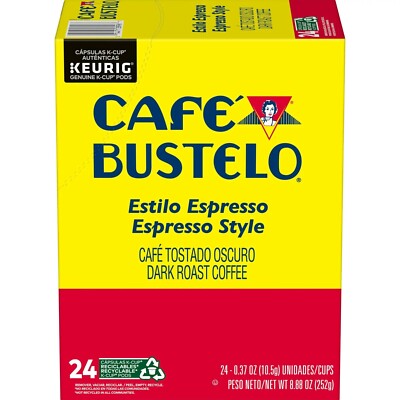Café Bustelo Espresso Style Dark Roast Coffee Keurig K-Cup Pods 24 Ct. BB 7/23 1