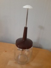 Federal Housewares Manual Chopper Detachable Clear Bottom Brown USA MadeVintage