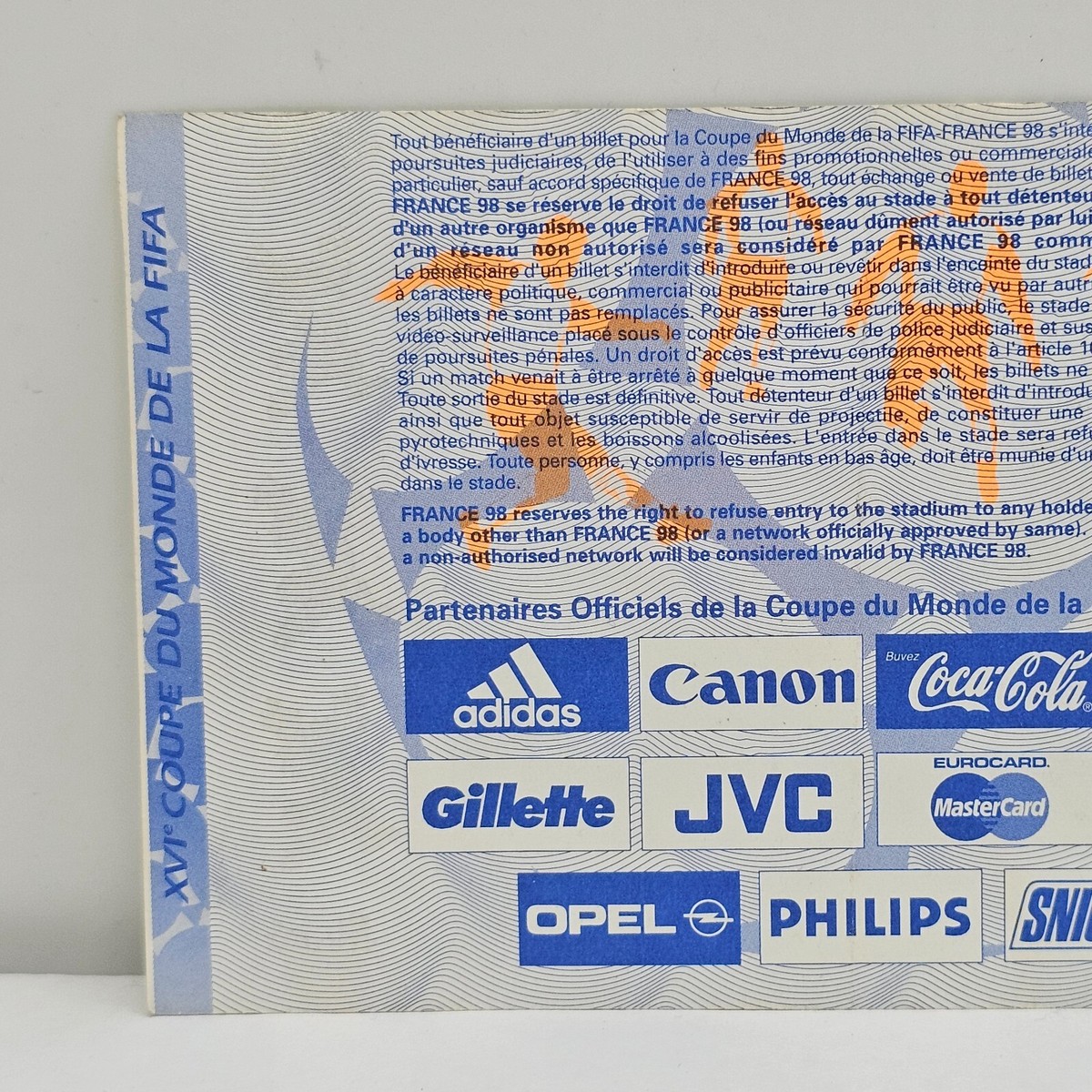 TICKET WORLD CUP FRANCE 1998 ARGENTINA - JAMAICA # 28 | eBay