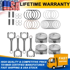 Piston & Rings kit+Connecting Rod For 2014-2018 Kia Soul Forte Forte5 Forte 2.0L