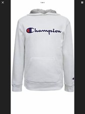 Champion Boy  s Hoodie Youth White NWT New Sweatshirt size S