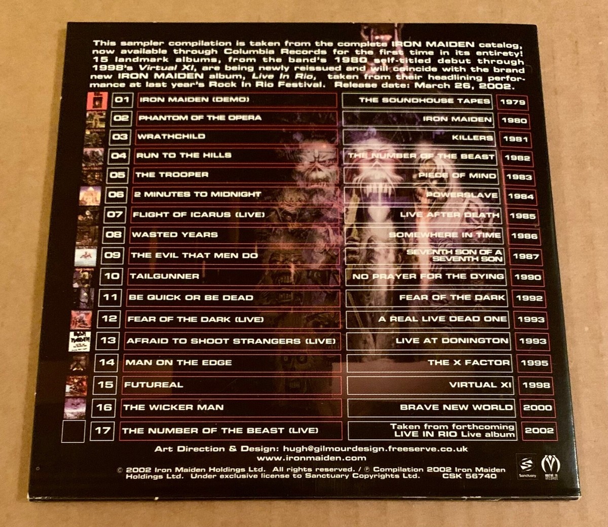 EX) Promo CD - Iron Maiden 17 Numbers By The Beast (2002