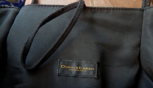 Donna Karan Cosmetics Shoulder Bag Tote Black Soft Faux Suede - Picture 7 of 7
