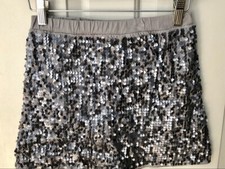 Girls Old Navy Silver Sequin Skirt L Large 10 12