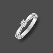 Wei&szlig;gold Gold 585 Brillant 0,25 ct Frauen Verlobungsring Solit&auml;r Antrags Ring