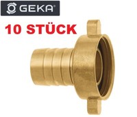 "10 StÜCk Original Karasto Geka Plus Messing Schlauchverschraubung 19 Mm 1\" Ig"