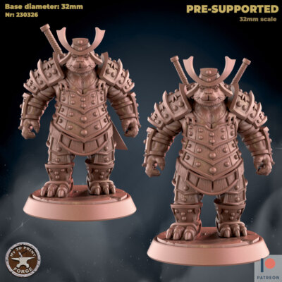 Pandafolk Krieger / Mönch von My3dPrintForge Dnd, Dungeon und Dragon Mini