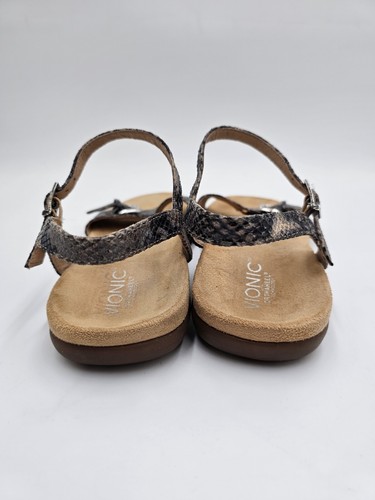 VIONIC Alita Orthoheel Snakeskin Brown Leather Buckle Sandals - Womens Size US 9 - Picture 4 of 9