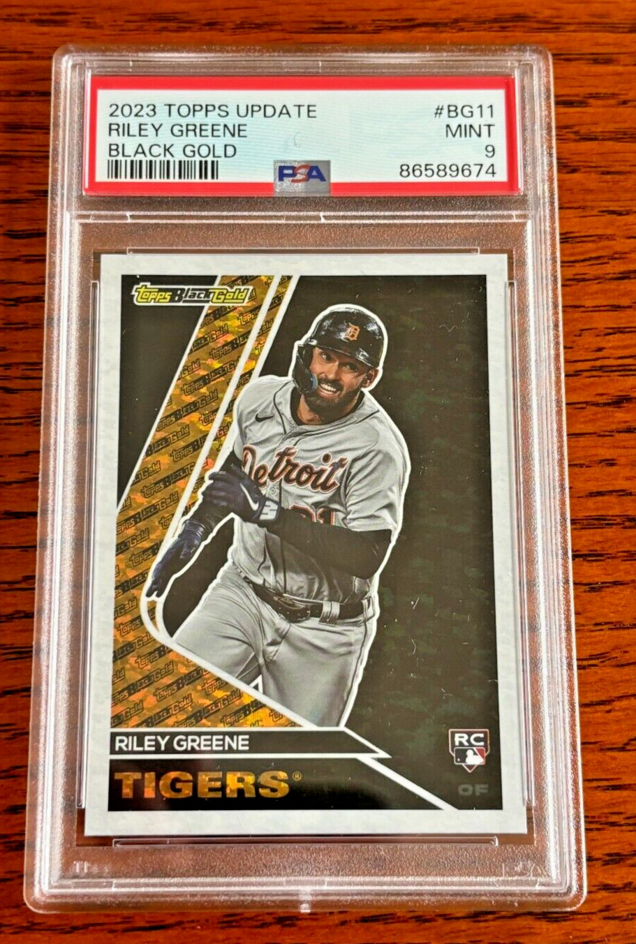2023 Topps Update Riley Greene Black Gold RC Rookie BG11 PSA 9 86589674  POP 14