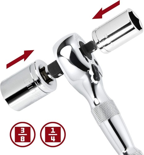 72 Tooth Reversible Stubby Ratchet - Chrome Vanadium Steel Innovation - Picture 4 of 7