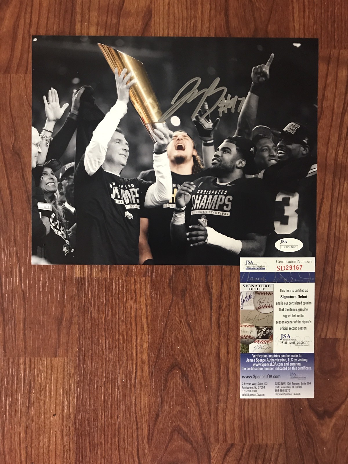 Joey Bosa Autographed Signed Ohio State Buckeyes 8 X 10 Photo "National CHAMPS" JSA Authenticated SD29167 