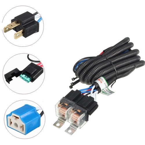 New H4 Negative-Switched LED Headlight/Lamp Bulb Relay Wiring Harness Plug Kit - Picture 2 of 12