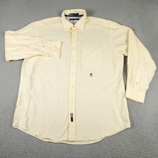 Tommy Hilfiger Shirt Mens 17 Ivory Dress Button Up Long Sleeve