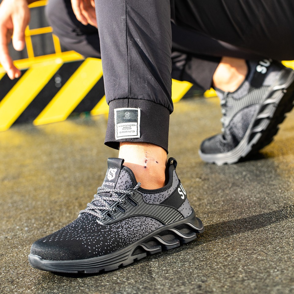 Scarpe Da Lavoro Indistruttibili Suystex Uomo SUYSTEX Con Punta In Acciaio - Alti, Indistruttibili Per Lavoro Ed Escursionismo Stivali Antinfortunistici - Foto 5