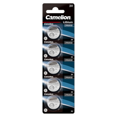 kQ Camelion Knopfzelle Lithium CR2032 Batterie 3V 5er Blister