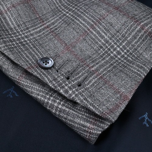 NEW $3,750 Isaia 'CashSilk' Platinum Patch Pocket 2B MOP Men's Jacket US 46S - Picture 5 of 15
