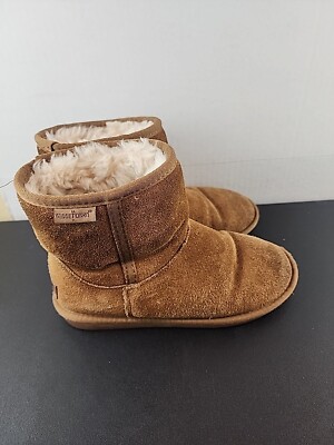 Minnetonka Women's Olympia Brown Suede Boots Fur Lined Bootie