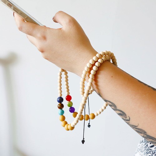 Wooden Bead Silicone Necklace Wrist Strap Lanyard Theft - 第 10/12 張圖片