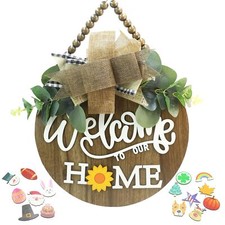 interchangeable 3D Welcome Sign for Front Door Home/Farmhouse Porch D cor