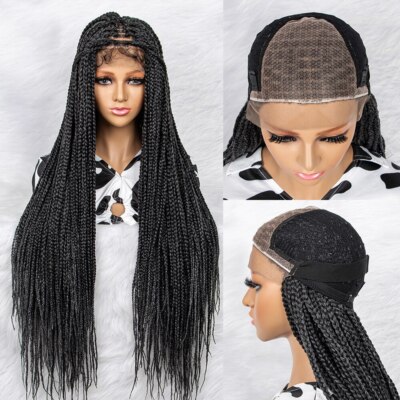 Braided Wigs Synthetic Lace Front Wig With Baby Hair Braided  display picture 2