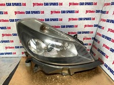 RENAULT CLIO HATCHBACK 5 PUERTAS MK3 PH1 X85 2006 LADO DEL CONDUCTOR LUZ DE CABEZA NEGRA LÁMPARA