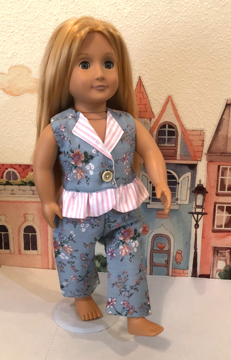 18 Inch Doll Clothes - Handmade 2 pc Outfit to Fit American 