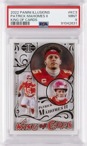 2022 PANINI ILLUSIONS KING OF CARDS #KC3 PATRICK MAHOMES II PSA 9