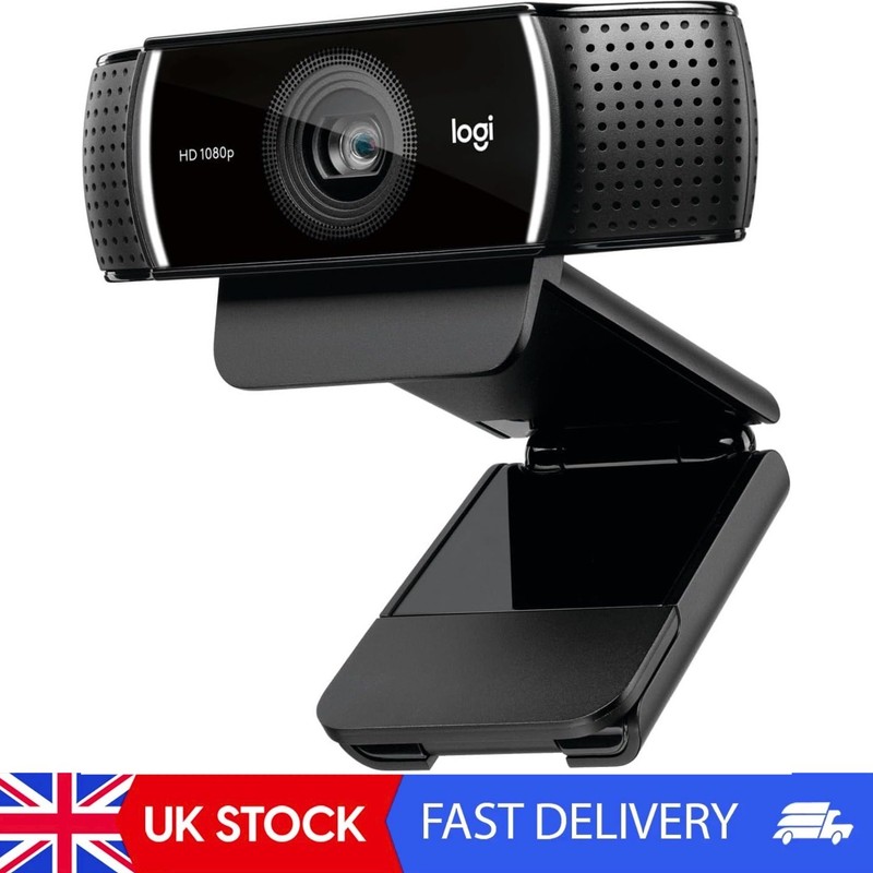 C922 Pro Stream Webcam, HD 1080p/30fps Or HD 720p/60fps Hyperfast Streaming,