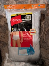 Hanes 9 Tagless Briefs Men  s Underwear Size XL 40-42" New Soft Breathable