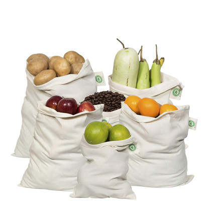 Reusable Produce Bags Cotton Washable - Organic Cotton Vegetable Bags - Cloth...