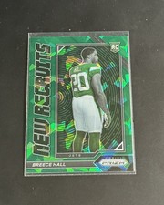2022 Prizm Breece Hall - New Recruits Green Ice #NR-10 RC