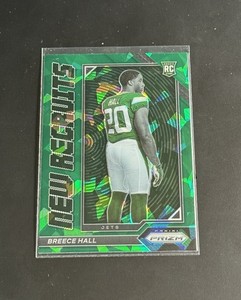 2022 Prizm Breece Hall - New Recruits Green Ice #NR-10 RC