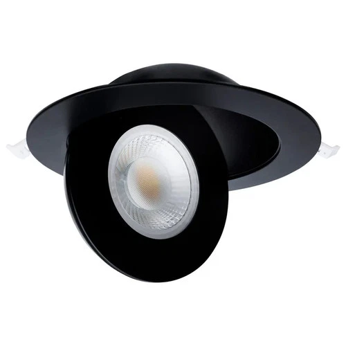 15W - LED Gimbaled Downlight - 6 Inch - Round - Starfish IOT - Black Finish - 12 - Picture 4 of 7