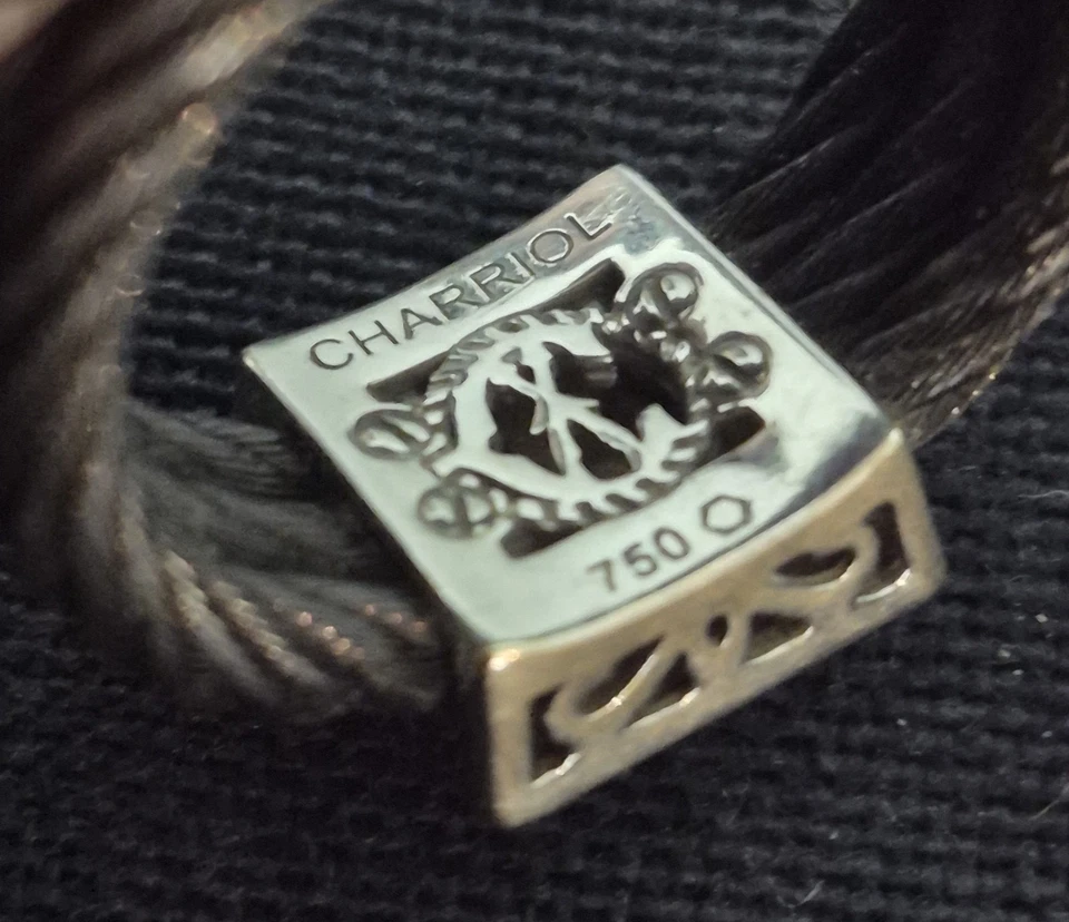 Philippe Charriol 18K White Gold Diamond Celtic Noir W/ Nautica Cable Ring - Image 2 of 4