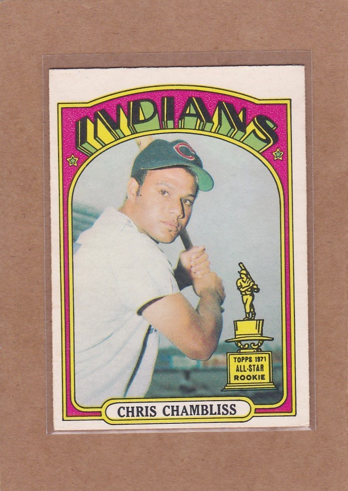 1972 O PEE CHEE BASEBALL CHRIS CHAMBLISS ROOKIE #142 INDIANS EX+ *A49748
