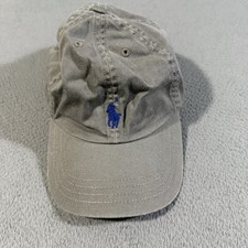 Polo Ralph Lauren Hat Cap Strap Back Youth One Size Gray Embroidered Pony Logo