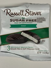    Russell Stover SUGAR FREE - Mint DARK CHOCOLATE Candy - Comb.SHIP  1/ea