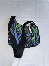 Diane Von Furstenberg DVF Target Disco Zebra Green Utility Crossbody Bag Purse