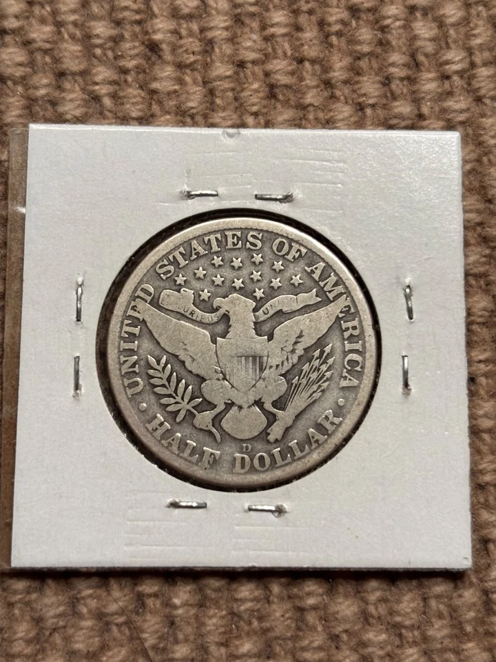 1915 D Barber Half Dollar  - Image 2 of 2