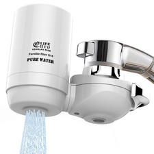 Faucet Mount Water Filtration System, BPA-Faucet Water Purifier for Sink, Fil...