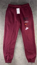 $75 Nike Club Fleece Cuffed Pant Mens Style : Fn2643-677 Maroon Size M 