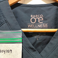 Barco One RACER Women s Med Style 5105 Black V-Neck Stretch 4-Pocket Scrub Top