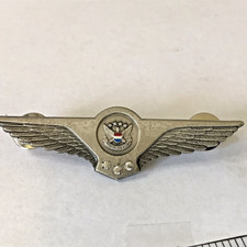 Vintage United Airlines Flight Attendant Wings Pin 3 Gems ~AV2~