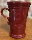 Fiestaware Cinnabar embossed pedestal cappuccino mug