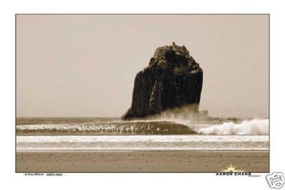 Aaron Chang Witch's Rock La Roca Bruja Costa Rica Surfing Poster 24 x 36