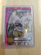 2024 Bowman University Chrome - Steve Angeli #167 Pink Lava Refractor (RC)