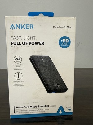 Anker PowerCore Essential 20000 PD (18W) 20000mAh Power Bank - Black