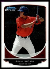 2013 Bowman Draft Picks & Prospects Chrome Bryan Hudson Boston Red Sox #BDPP86