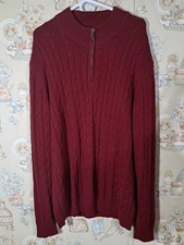 Lyle  Scott Cable Knit Sweater Mens XL 100 Combed Cotton Pullover